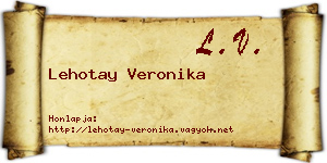 Lehotay Veronika névjegykártya